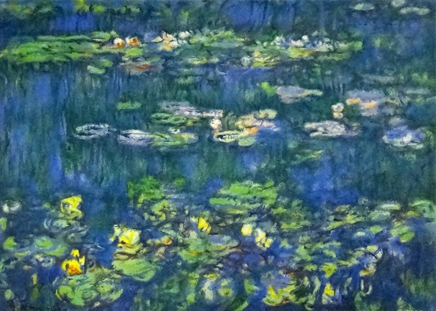 Amazon.co.jp: アペックス 絵画 モネ『睡蓮 I』 42×47cm mone-5 ブルー