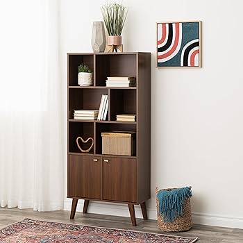 Amazon.com: Prepac Milo Mid-Century Modern Bookcase with Six