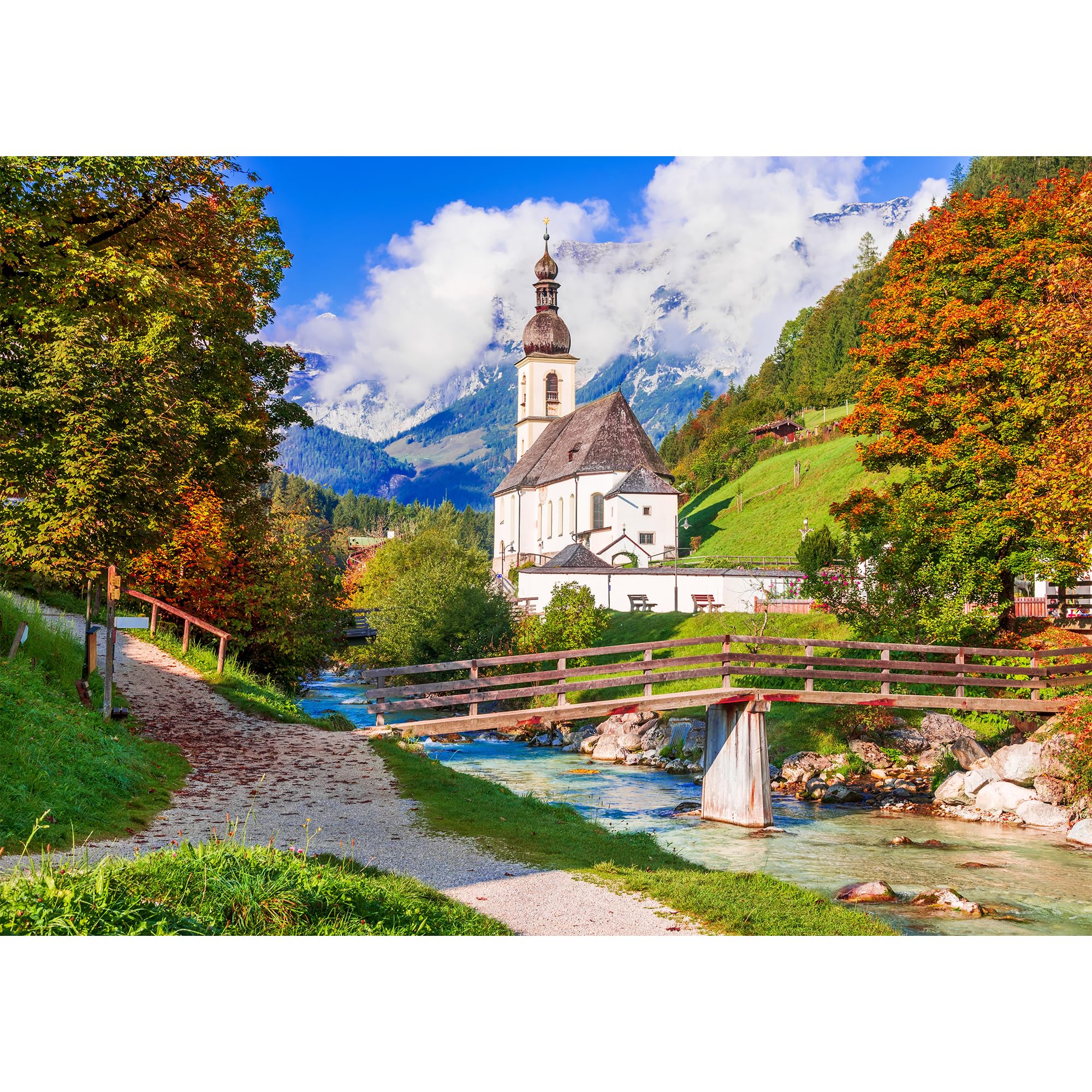 Amazon | MISITU ジグソーパズル 1000ピース パズル 風景 教会 ドイツ