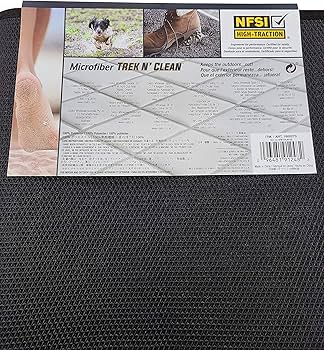 Amazon.com: Trek N' Clean Microfiber NFSI High-Traction Mat Indoor