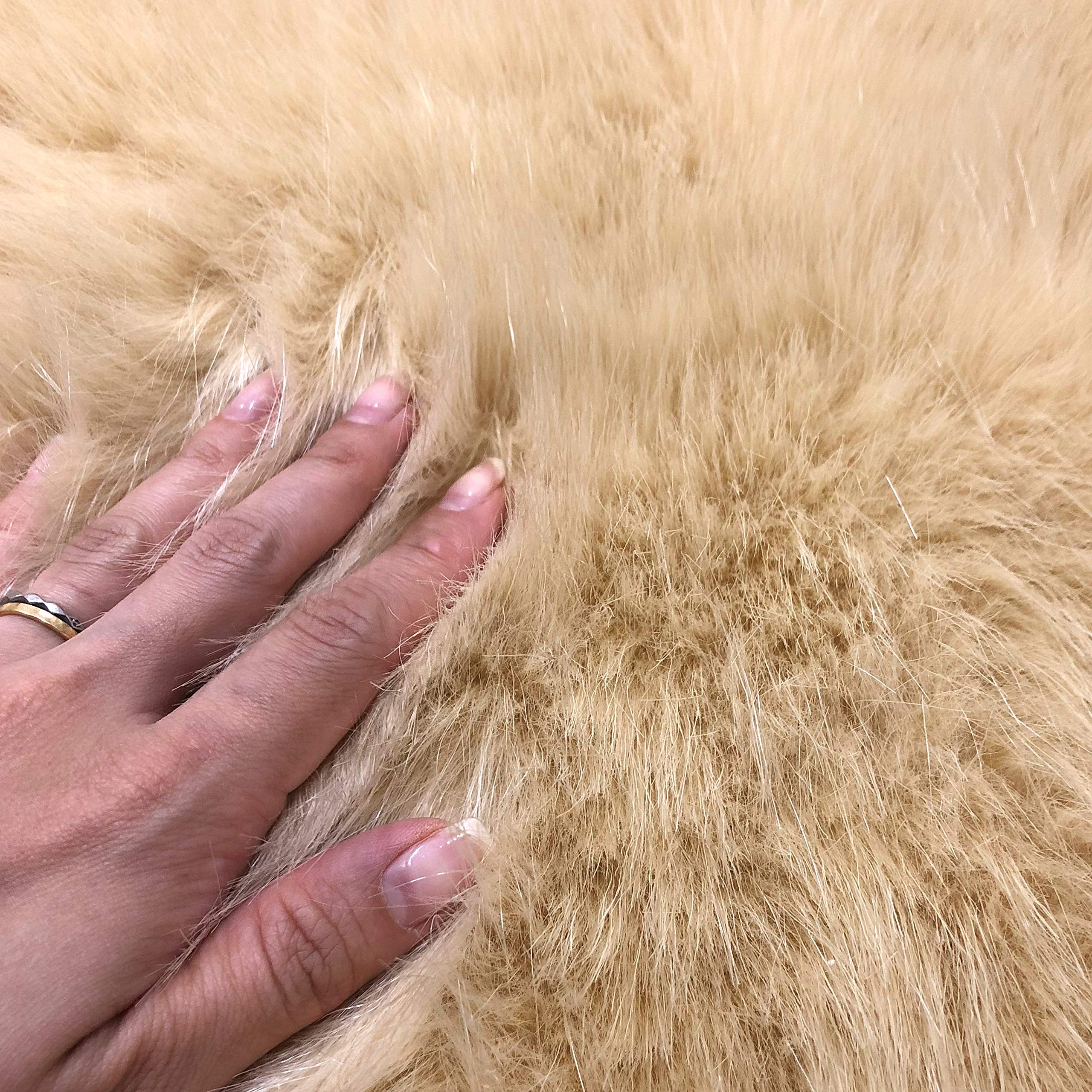 Amazon | ムートンラグ フェイク シープスキン 1.5匹 ムートン