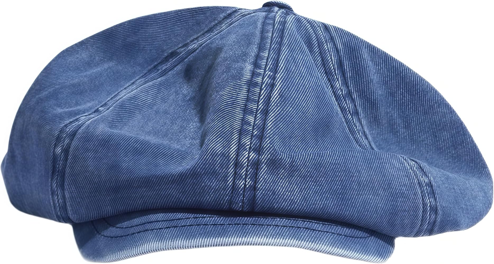 Women's Washed Denim Newsboy Cap Fashion Vintage 8 Panels Visor