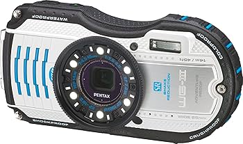 Amazon | PENTAX 防水デジタルカメラ PENTAX WG-3 ホワイトブルー 1cm
