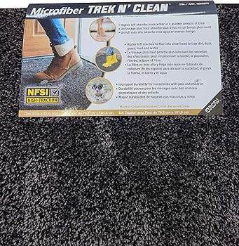 Amazon.com: Trek N' Clean Microfiber NFSI High-Traction Mat Indoor