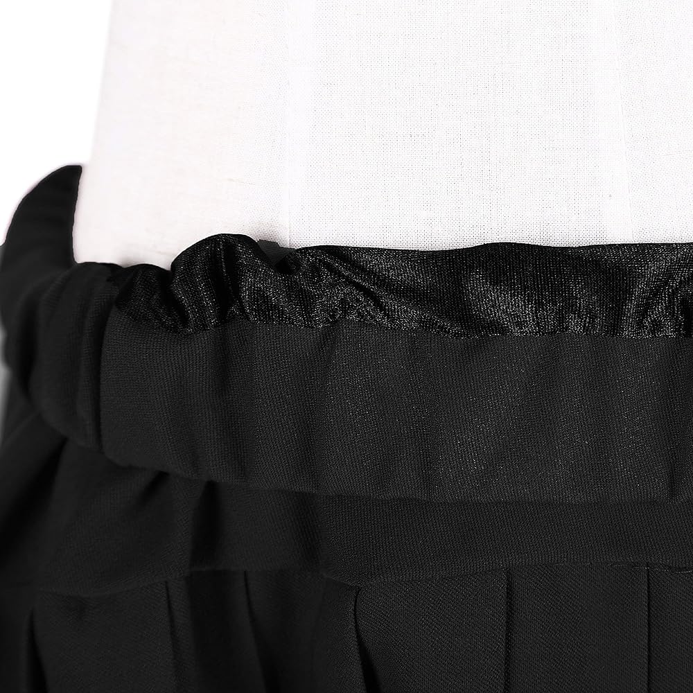 Women's Elastic Waist Plaid Pleated Skirt Tartan Skater School