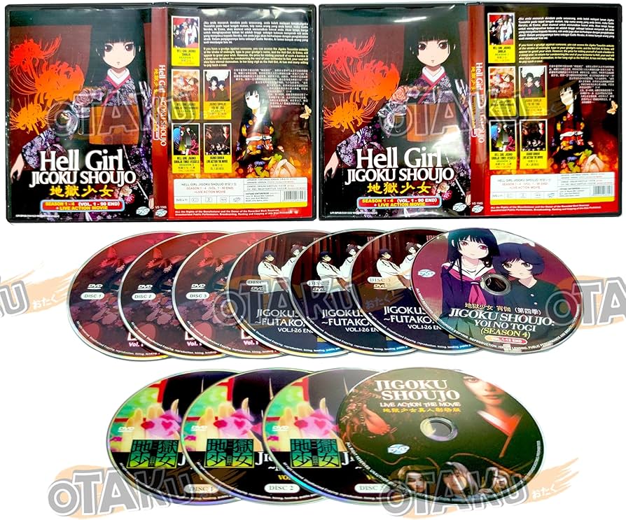 HELL GIRL JIGOKU SHOUJO (SEASON 1-4 + LIVE ACTION MOVIE
