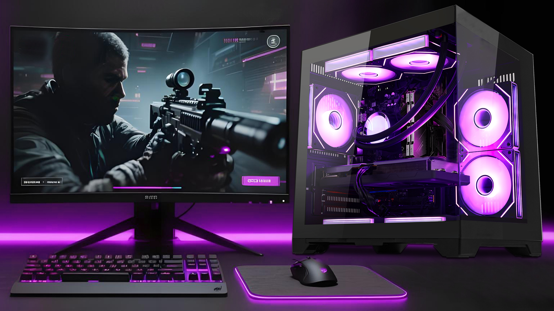 Amazon.com: HELLOLAND Gaming Desktop PC- AMD Ryzen 5 9600X 6-Core