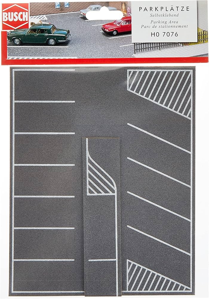 Amazon.com: Busch 7076 FLX Parking lot 200x160mm HO Scale Scenery