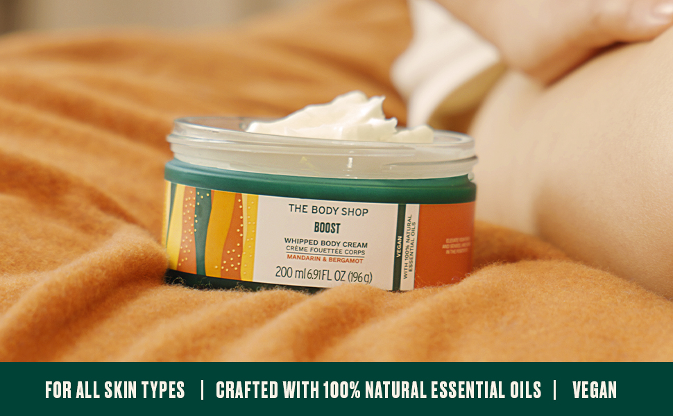 Amazon.com : The Body Shop Boost Whipped Body Cream, Bergamot and