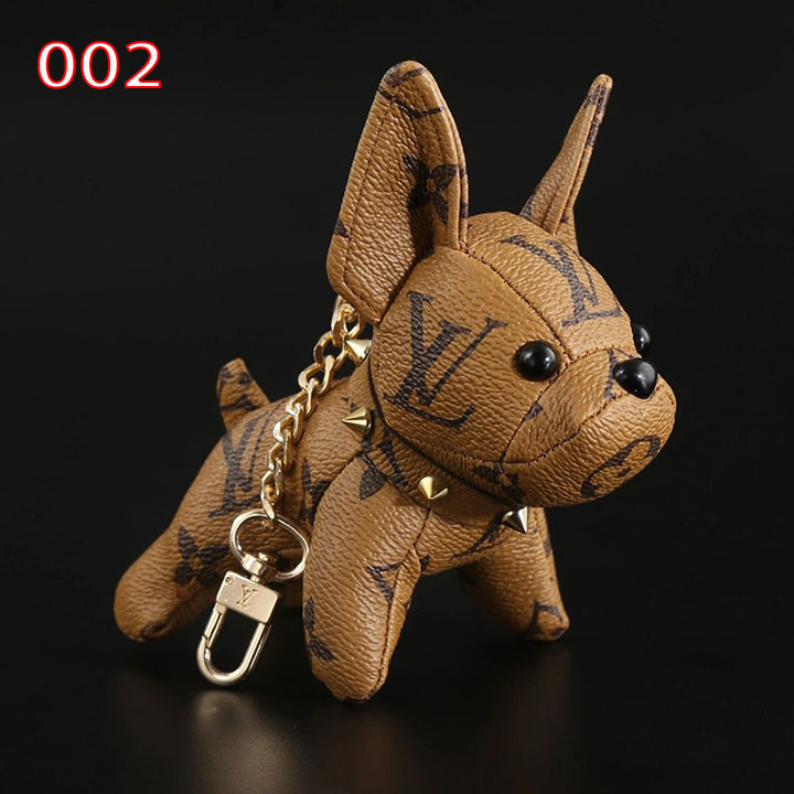 ルイヴィトン チャーム 犬 本革 キーホルダー lv バッグチャーム