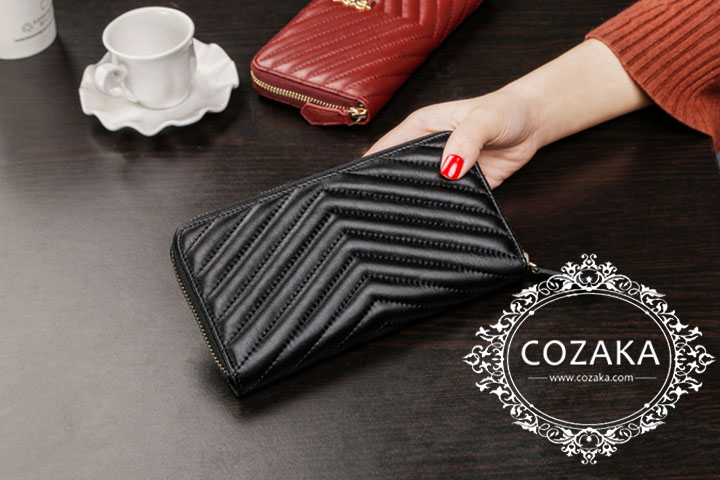 ysl イブサンローラン 長財布 レディース レザー ラウンドファスナー