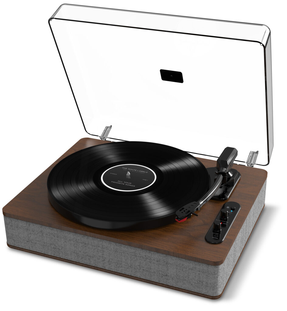 Bluetooth対応ステレオスピーカー内蔵ターンテーブル「Luxe LP」付属