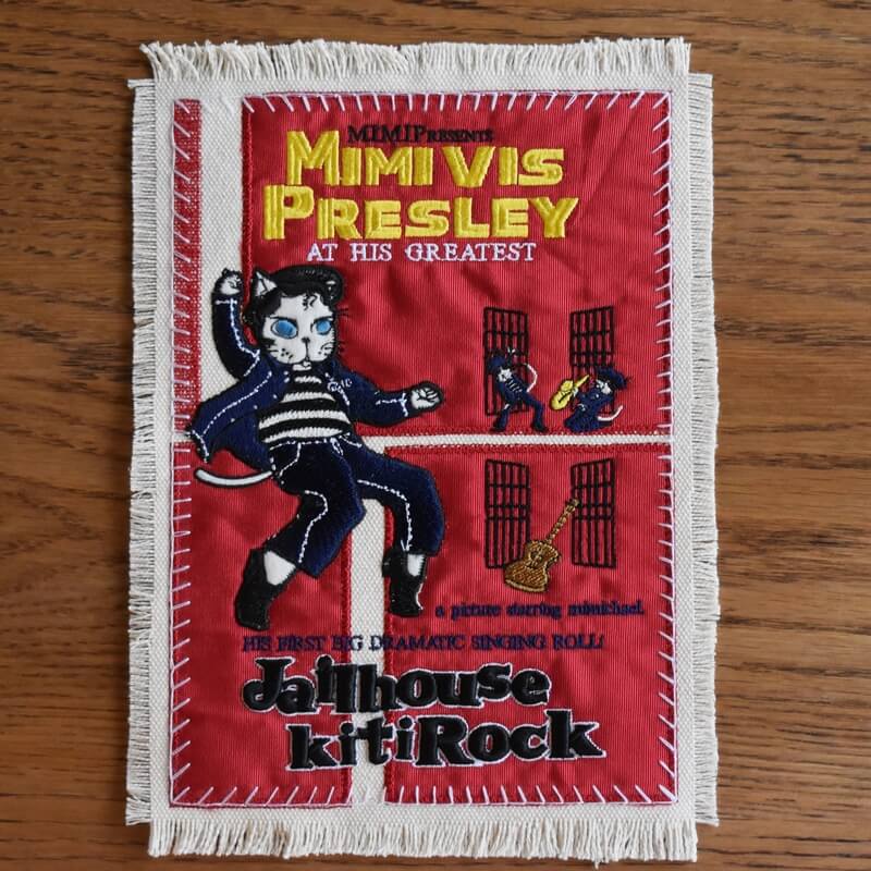 ミミケル主演_ミミビスプレスリー[Jailhouse kiti Rock]刺繍ポスター