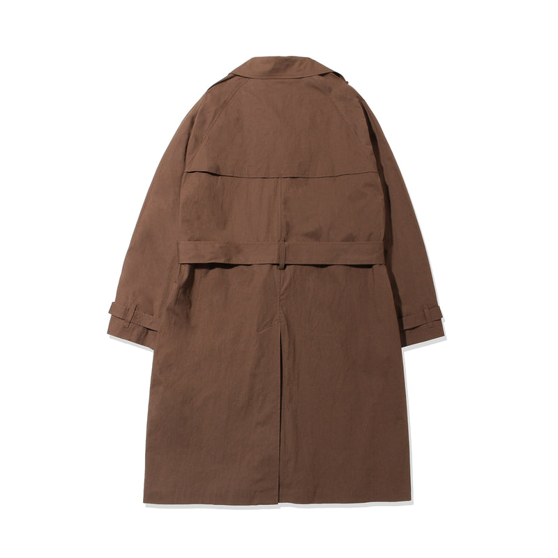 トレンチコート コットンリネン ブラウン – MINIMAL WARDROBE