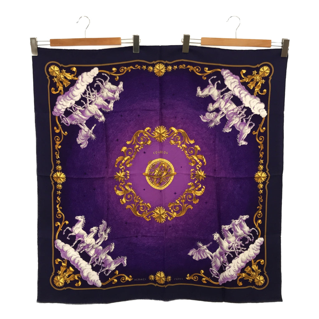エルメス HERMES カレ90 スカーフ COSMOS 宇宙観 ペガサス パープル系