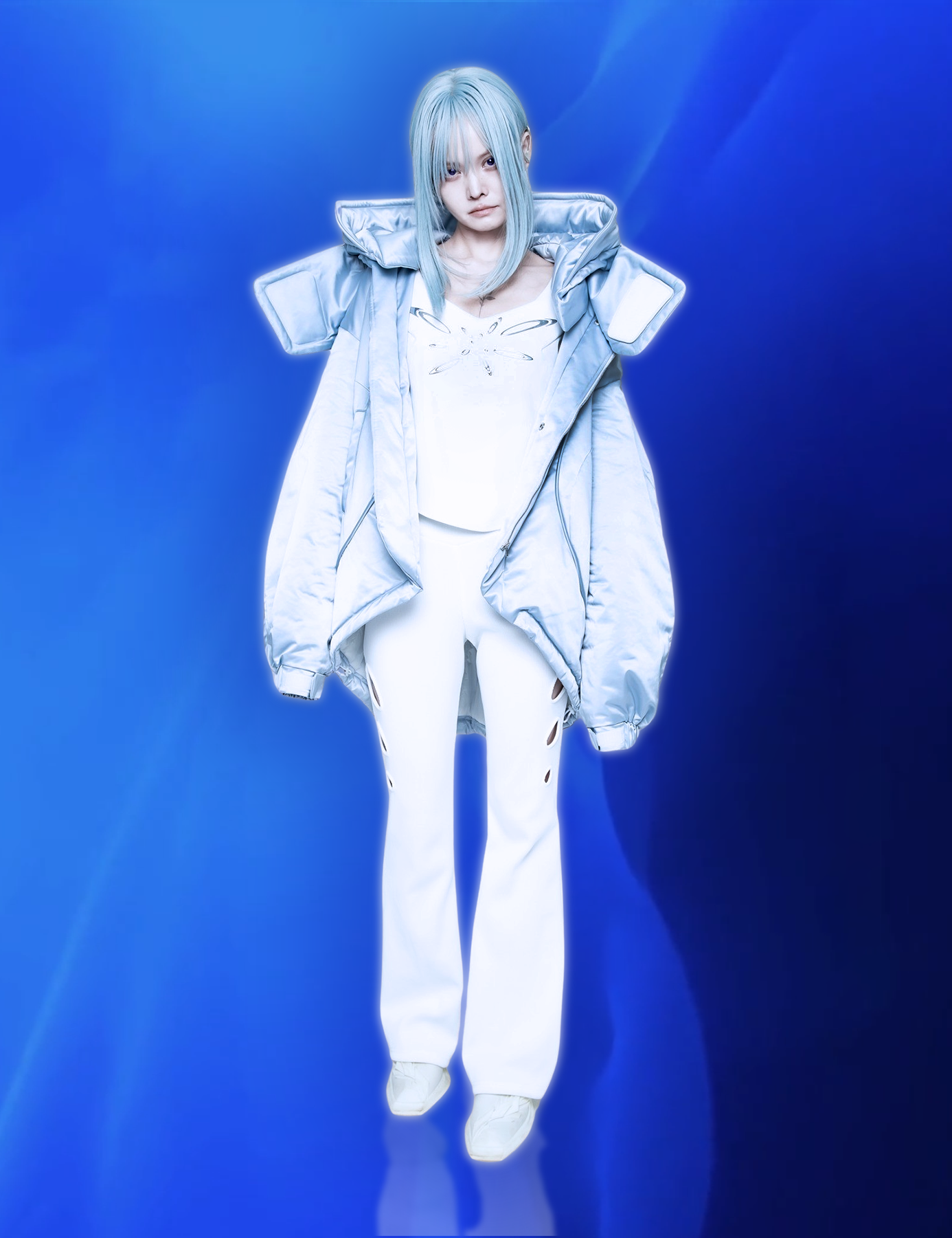 シェルターコート:round model / セルリアンシルバー – MIKIRIHASSHIN