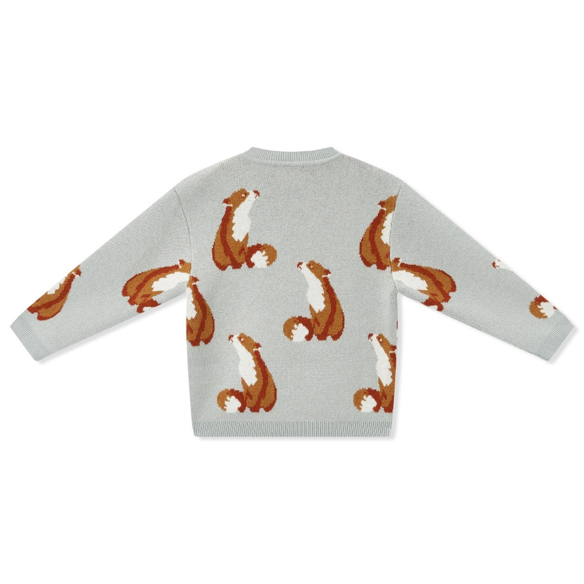 Fox Knitted Birdseye Jacquard Sweater – MILKBARN