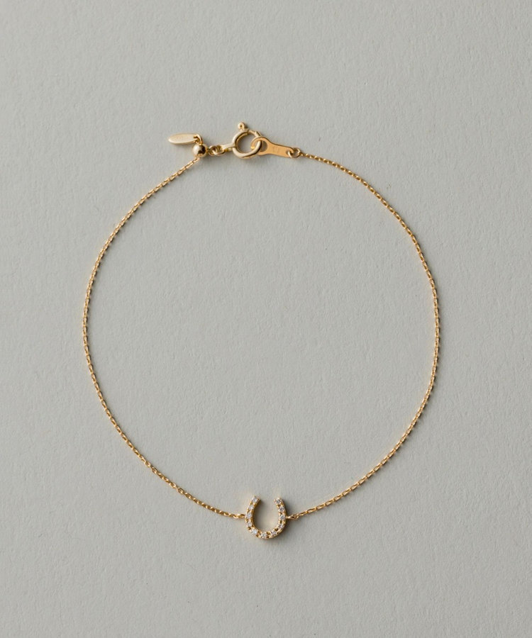 K18YG ホースシュー ダイヤモンド ブレスレット（250213） ｜ women