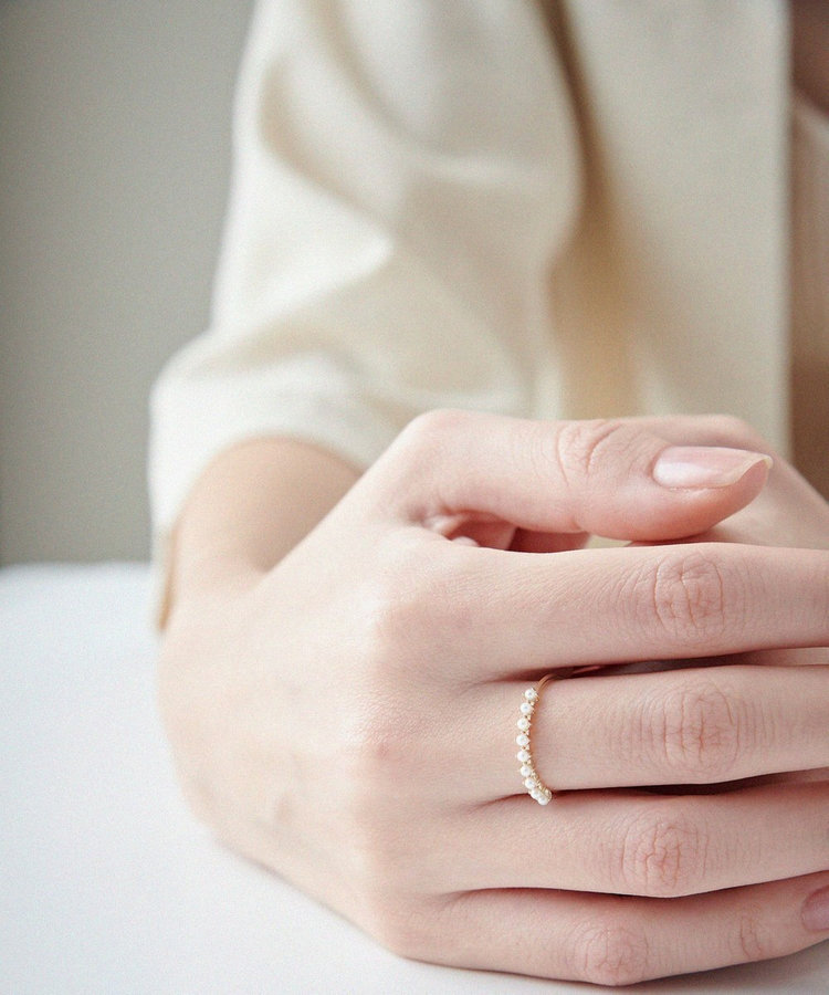 レイヤード] K10YG パール リング（721179） ｜ women（ウィメンズ