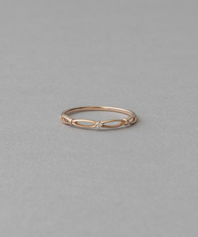 レイヤード] K10YG ムーンストーン/ホワイトトパーズ リング（721182