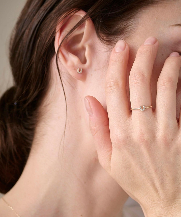 K10YG ダイヤモンド ホースシュー リング（721187） ｜ women