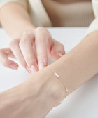 レイヤード] K10YG パール ステーション ブレスレット（750475