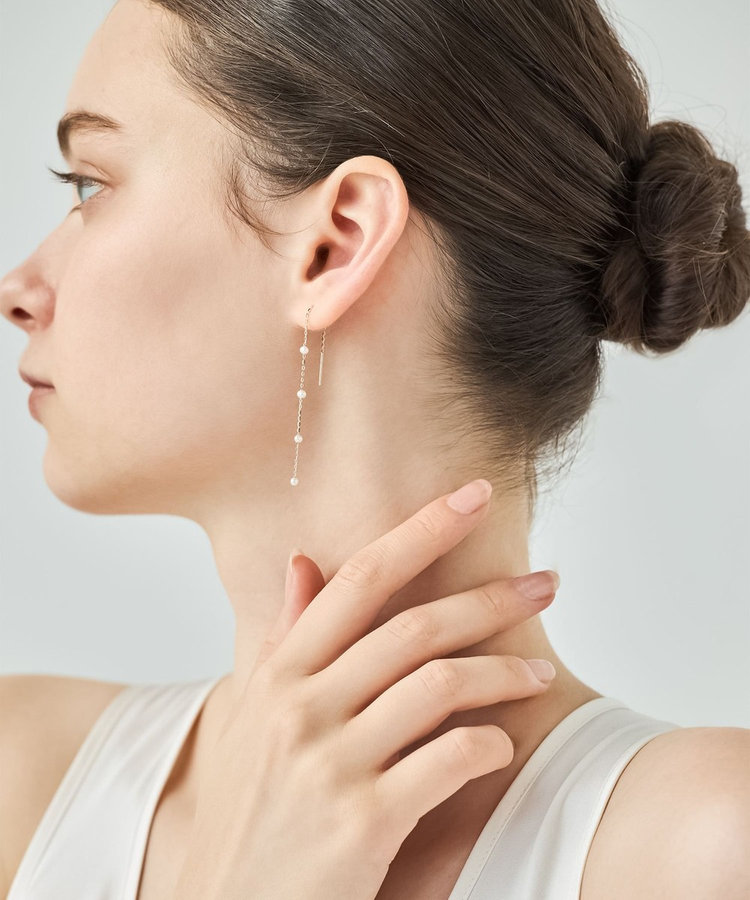 ミストピンク] K10MPG パール ピアス（771539） ｜ women（ウィメンズ