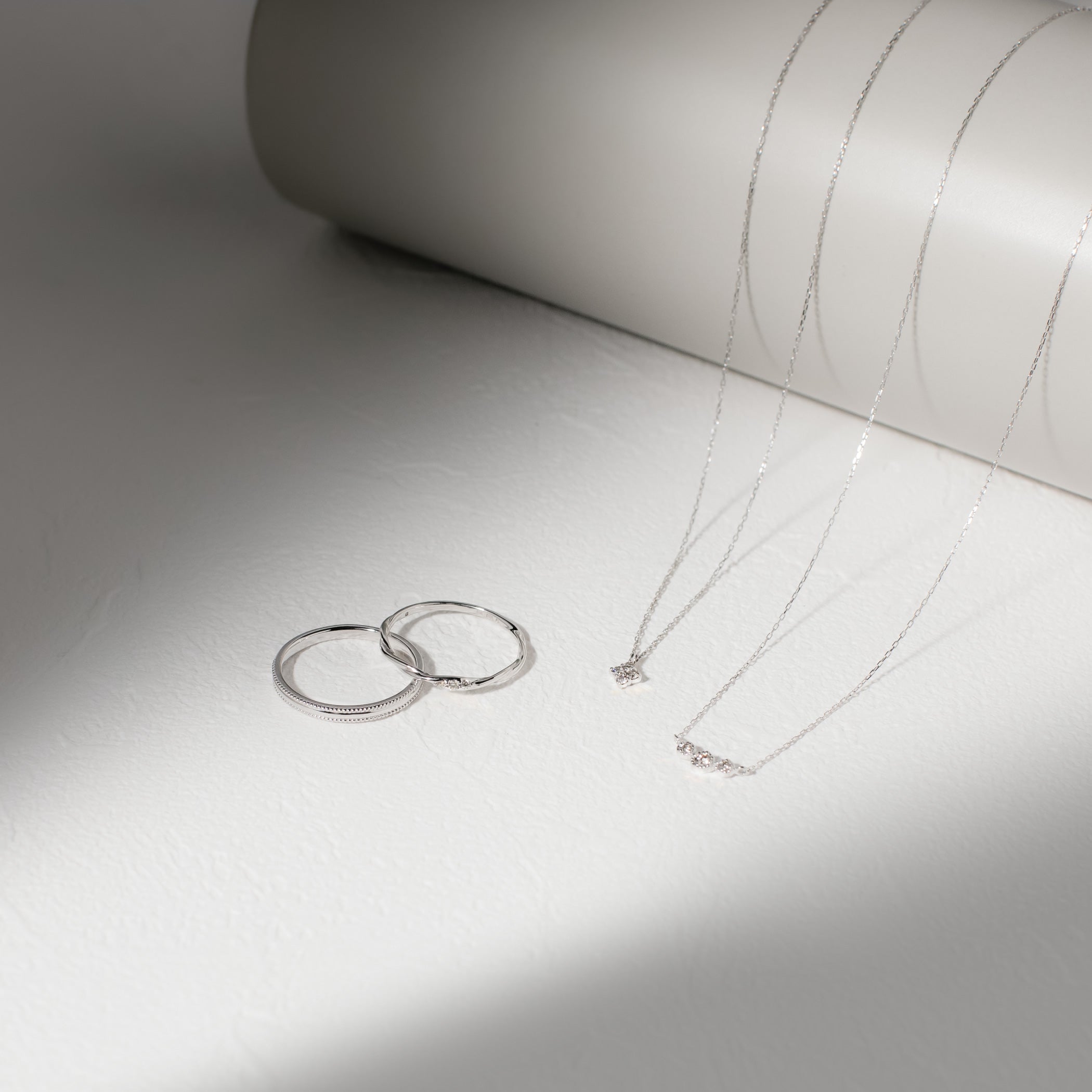 K10 ホワイトゴールド ダイヤモンド ネックレス – Milluflora | ミル