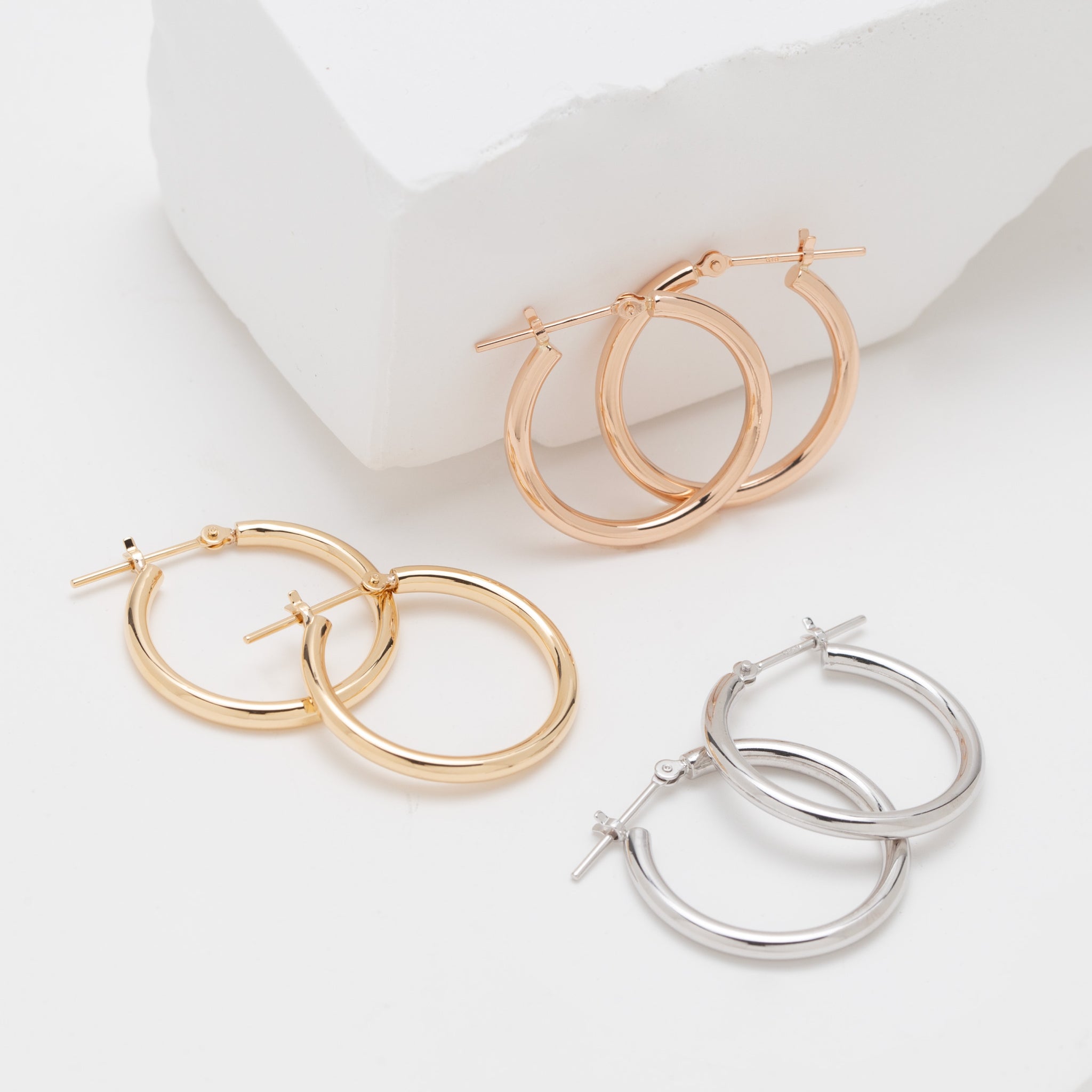 K18 ピンクゴールド フープ ピアス（20mm） – Milluflora | ミル