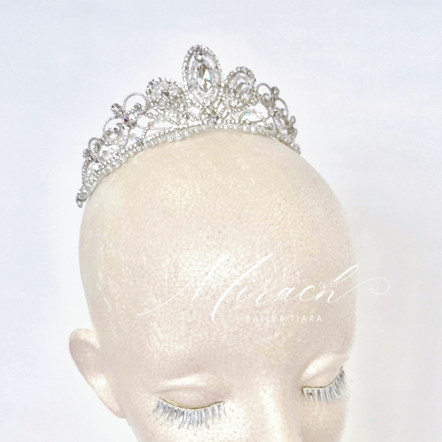 コード＆ビーズの連爪クラウンティアラ S size - バレエティアラ