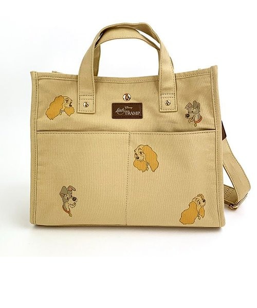 ディズニー キャンバスオデカケトートバッグ レディ わんわん物語