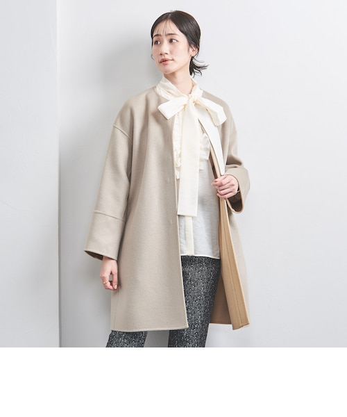 カシミヤ リバー ノーカラーコート｜ユナイテッドアローズ