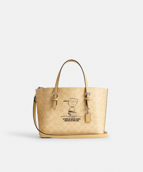 COACH X PEANUTS】モリー トート バッグ 25・シグネチャー キャンバス