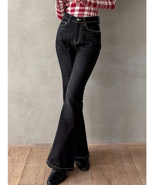スタイルメイクフレアデニムパンツ｜リゼクシーの通販｜&mall（アンド