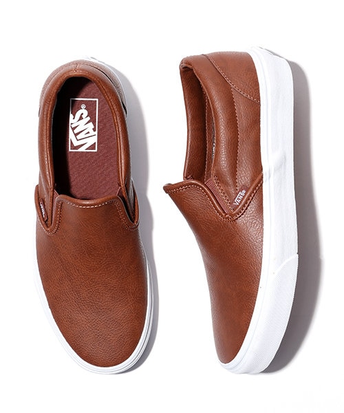 VANS/バンズ EXCLUSIVE CLASSIC SLIP-ON LEATHER クラシックレザー