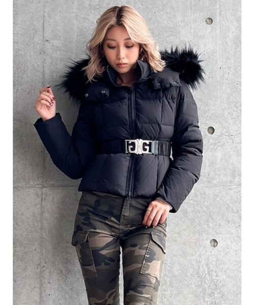 SymmetryGYDAベルト付きショートダウンコート｜ジェイダの通販｜&mall