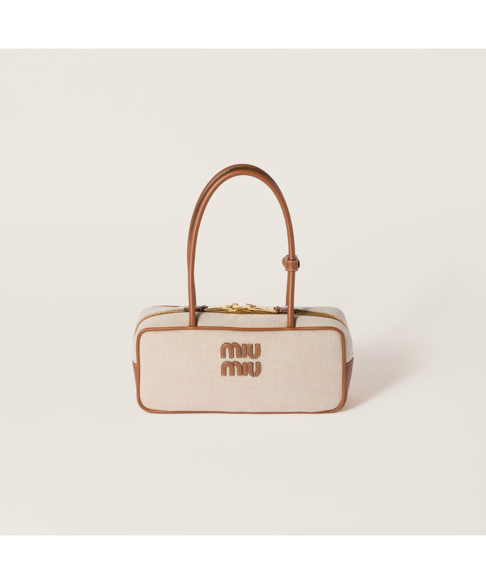 MIU MIU/ミュウミュウ通販 | ボー キャンバスxレザー バッグ【送料無料
