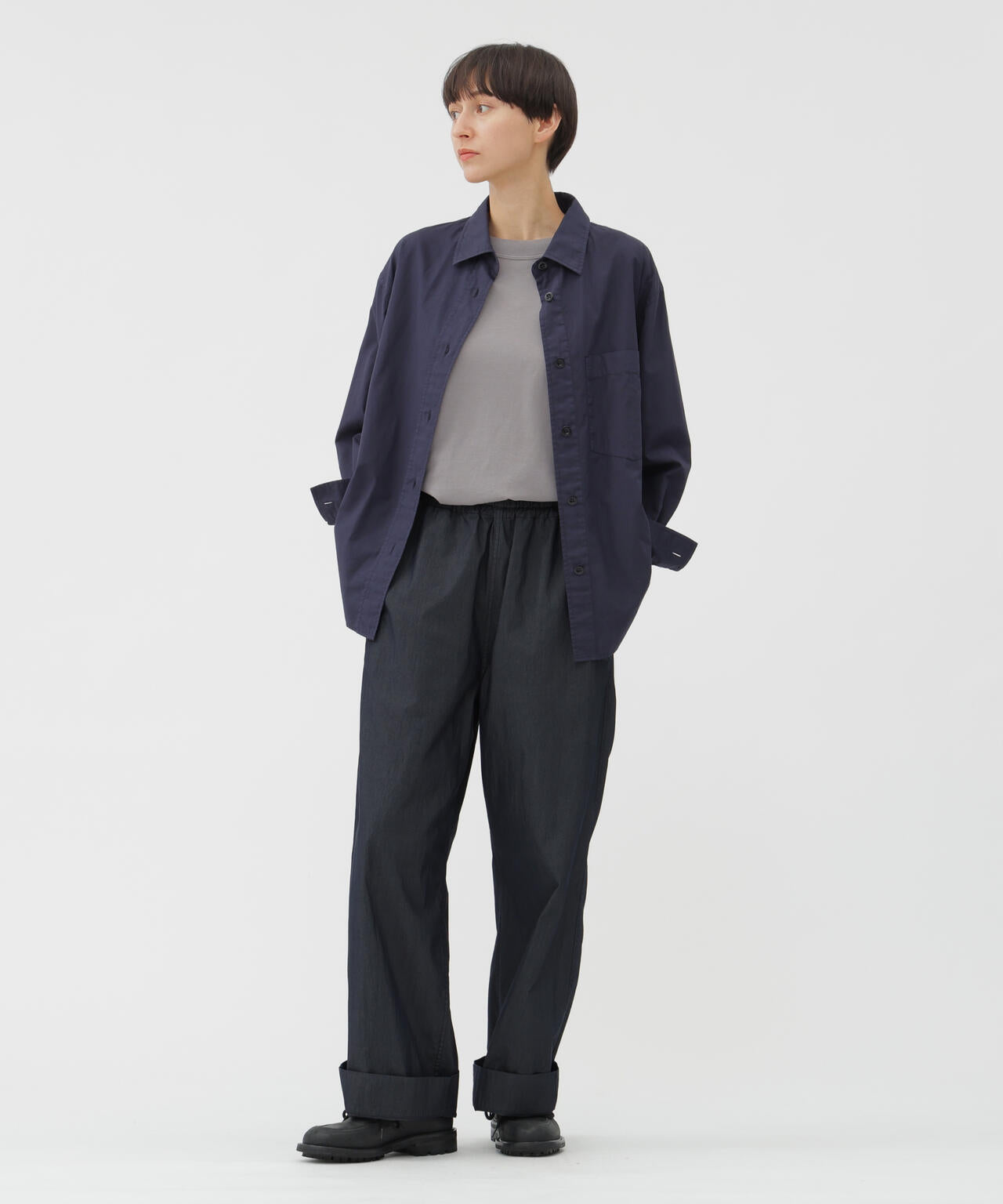DENSE COTTON NYLON TROUSERS | MARGARET HOWELL（マーガレット