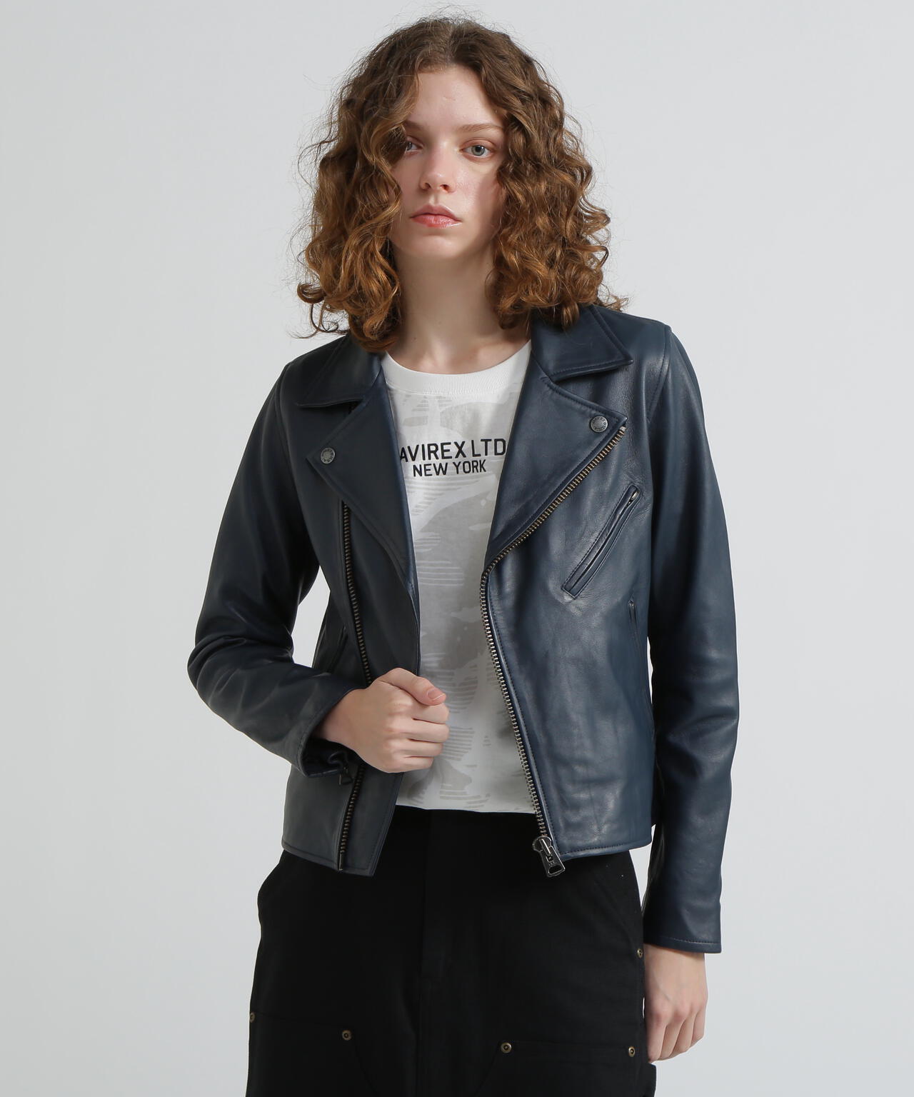 DIESEL 90's アーカイブ ストライプ ラムレザーライダース Y2K DIESEL