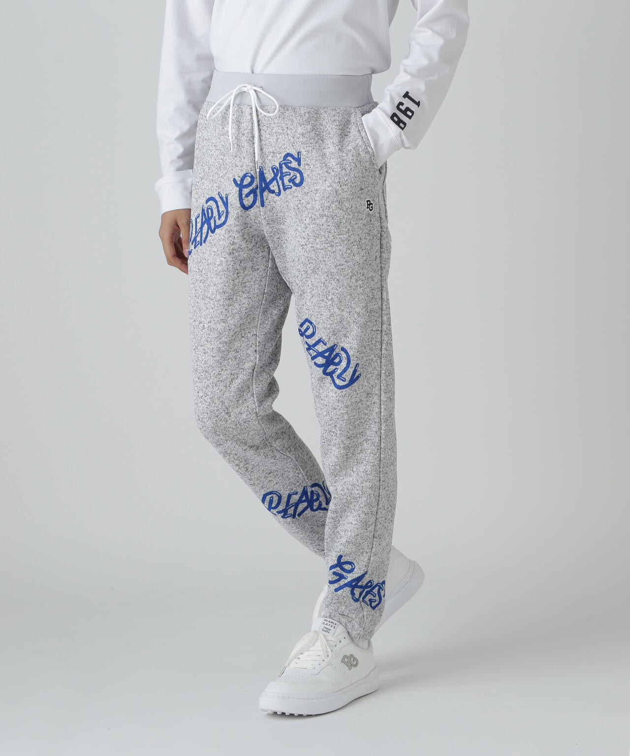 両面起毛ぷにぷにロゴ柄ジョガーパンツ | PEARLY GATES（パーリー