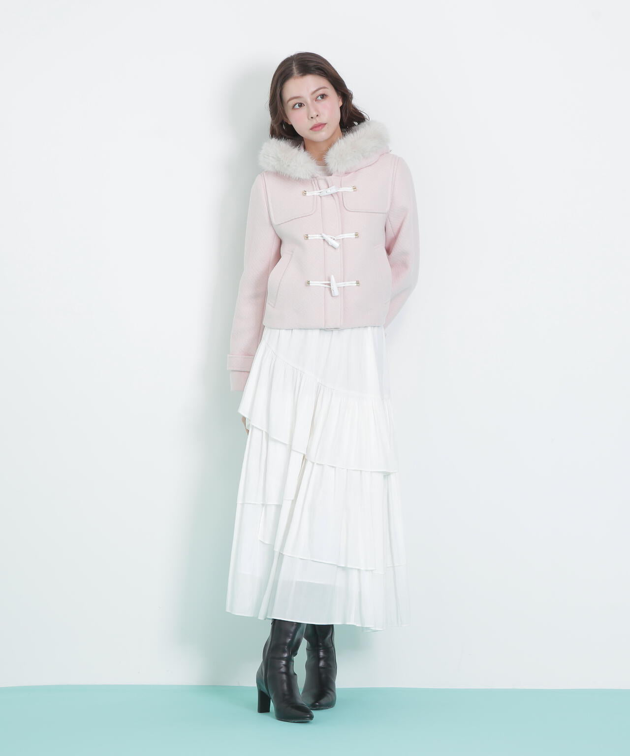 フェイクファー付ショートダッフルコート | JILL by JILL STUART（ジル