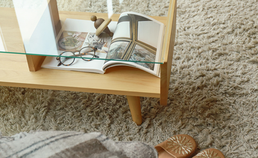 ガラステーブルの棚を飾る - MOMO NATURAL