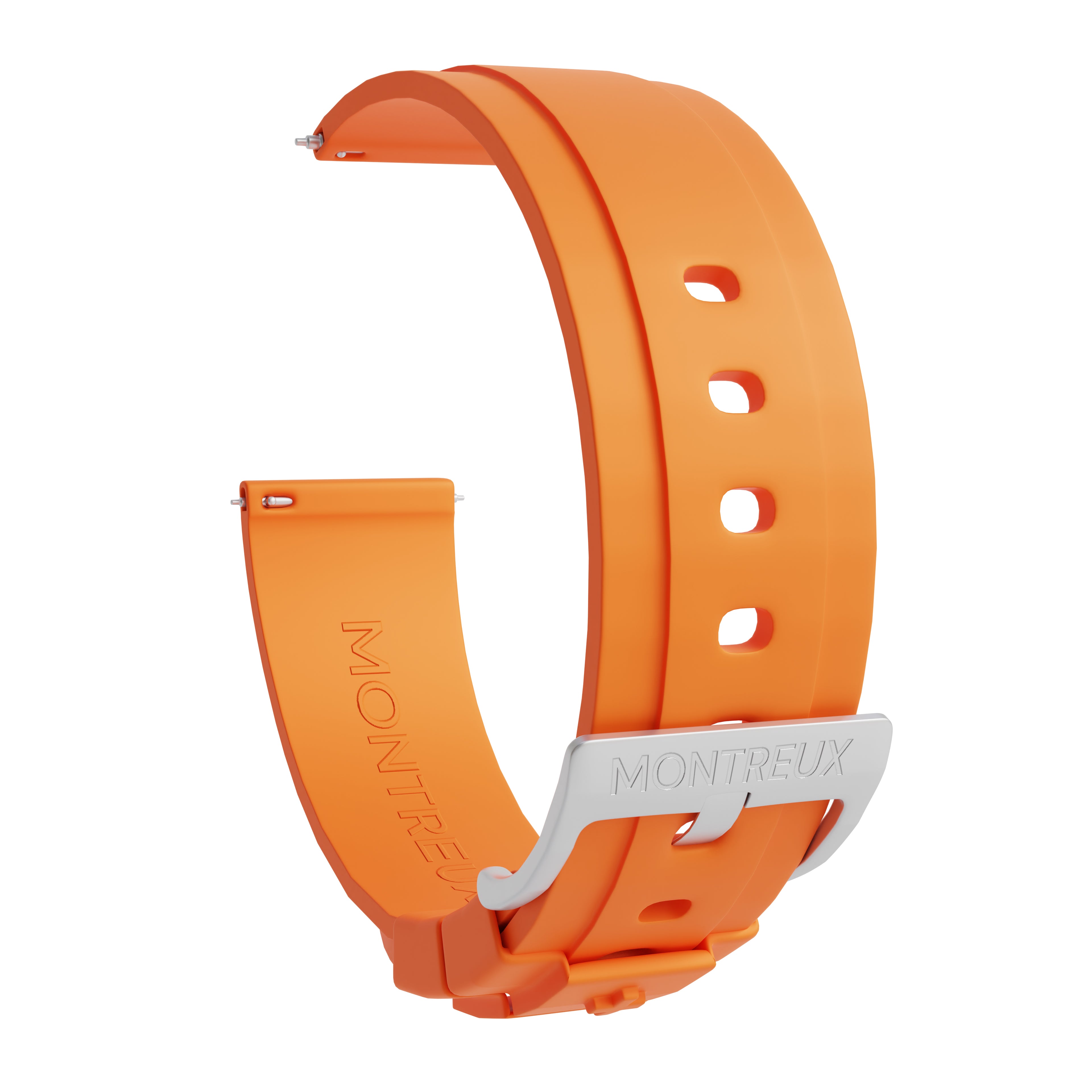 20mm Orange FKM Rubber Strap | Durable & Flexible Watch Strap