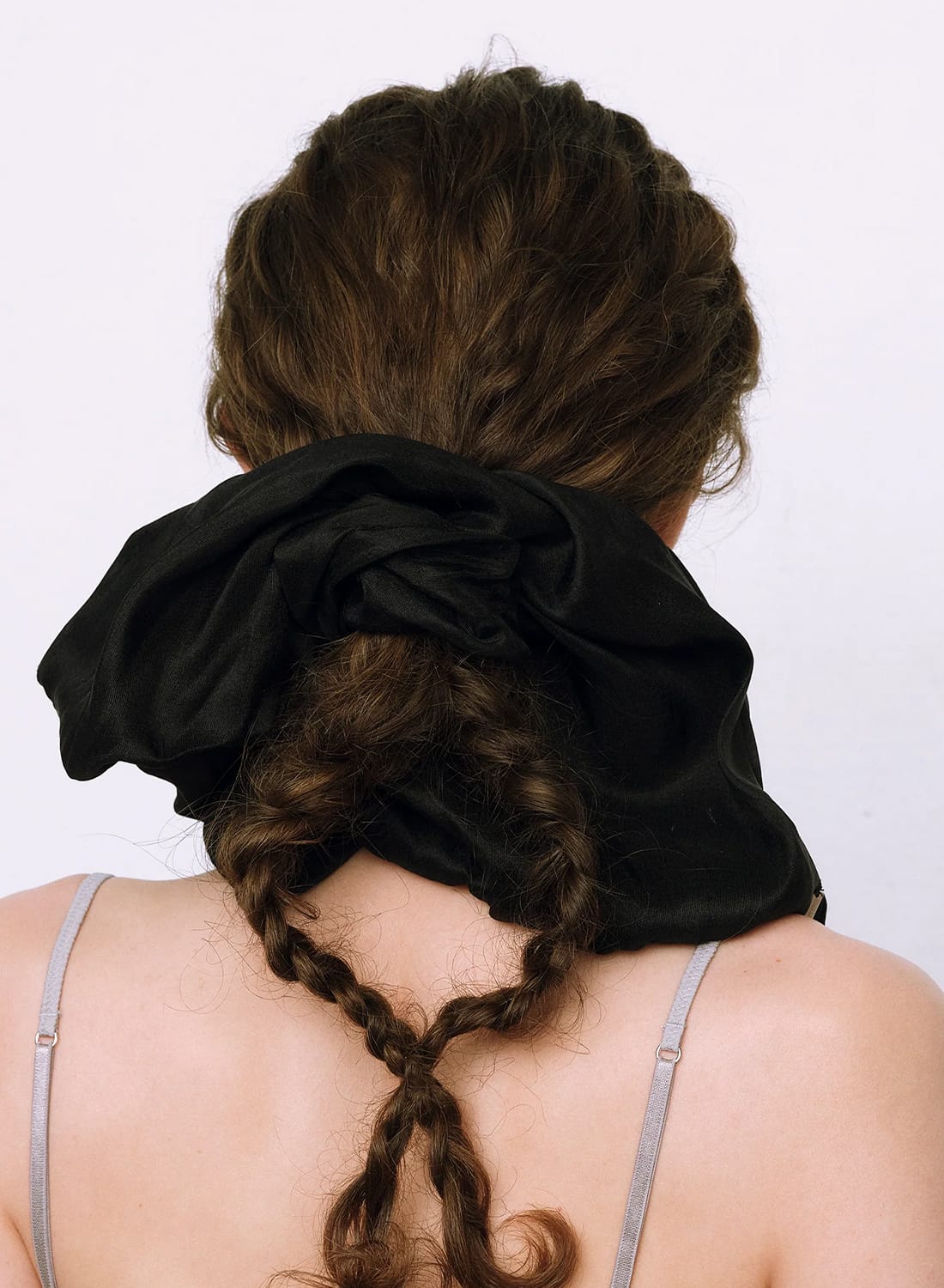 SILK SQUARE LARGE SCRUNCHIE|シルク スクエア ラージ シュシュシルク