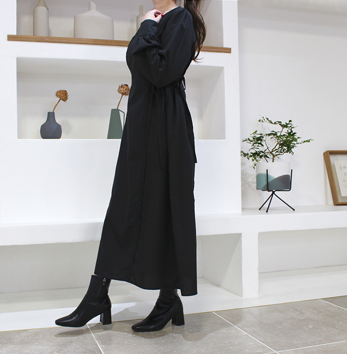SALE）サイドリボンワンピース/2カラー