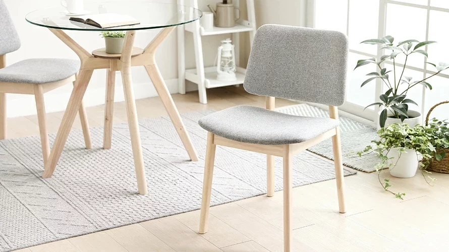 天然ラバーウッド製 ダイニングチェア2脚セット｜モダンデコ公式