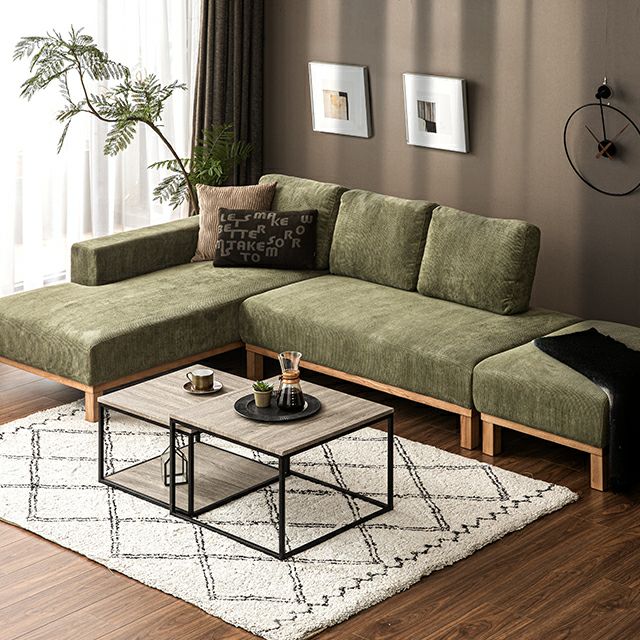 5/25〆切】モダンデコ カウチソファ 3人掛け※オットマン別売り 5/25〆