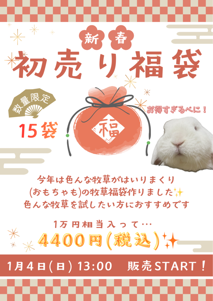 福袋＆おみくじ！！ | うさぎ専門店とかふぇ もふのいえ