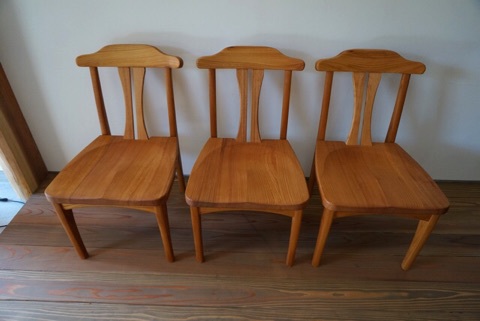 総けやき輪切り幸せなイス一点物手造り