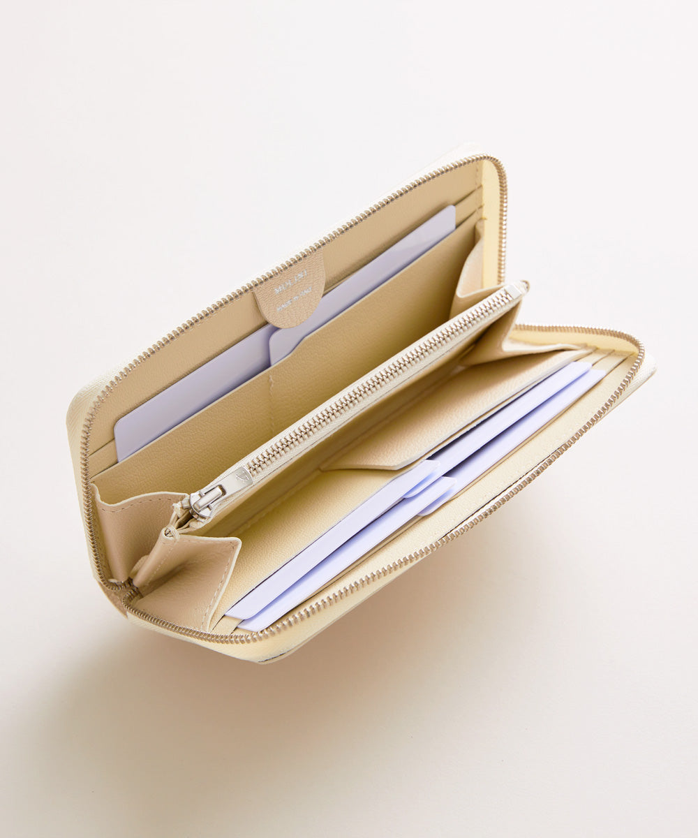 Mini Round Zip Long Wallet - Off white – MOLINI（モリニ